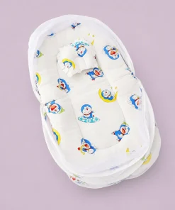 Crinkled Muslin Foldable Bedding Set - Doraemon- BS1