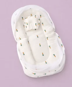 Crinkled Muslin Foldable Bedding Set - Carrot - BS1