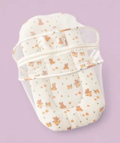 Crinkled Muslin Foldable Bedding Set - Brown Teddy Pumpkin - BS1 - Image 3
