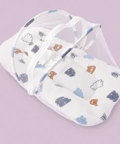 Crinkled Muslin Foldable Bedding Set - Teddy Head and Tree - BS1 - Image 2