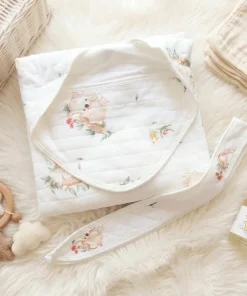 Hooded Blanket - White with Brown Koala - BL1