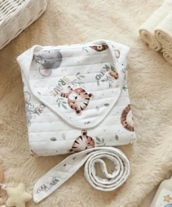 Soft Cotton Hooded Blanket - Wild Baby Animal - BL1