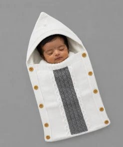 Alternative view of Premium Baby Sleeping Bag - Off White and Grey - SBG