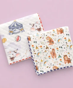 Soft Cotton Blanket(Pack of 2)  - Circus Elephant + Bear and Arrow - BL1