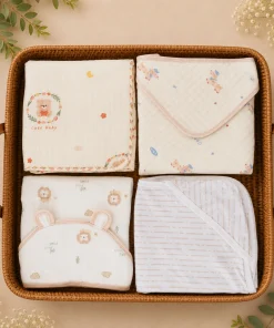 Assorted Prints New Born Blanket kit ( Pack Of 4) - HK1