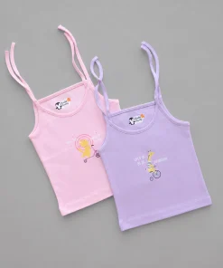 Premium Knitted Cotton Shoulder Knot Jhabla -  Combo Pack of 2 - Purple + Pink - JH1