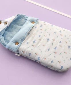 Muslin Cotton Kangaroo Wrapper (70x40cm) - Blue Whale - KW1