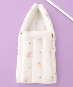 Crinkled Muslin Cotton Kangaroo Wrapper - 65x43cm - Star and Fruits - KW1 - Image 2