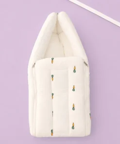 Crinkled Muslin Cotton Kangaroo Wrapper - (65x43cm) - Carrot - KW1 - Image 2