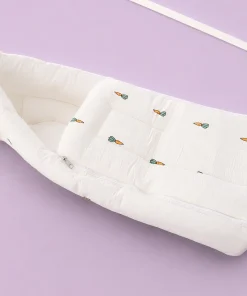 Crinkled Muslin Cotton Kangaroo Wrapper - (65x43cm) - Carrot - KW1
