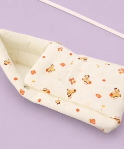 Crinkled Muslin Cotton Kangaroo Wrapper - (65x43cm) - Small Unicorn - KW1