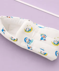 Crinkled Muslin Cotton Kangaroo Wrapper - (65x43cm) - Doraemon - KW1