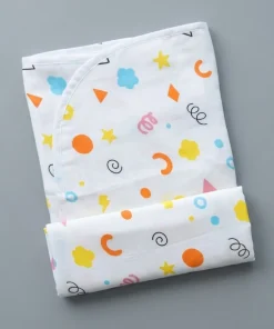 Muslin cotton Hooded Blanket (70x70cm) - HBL1 - Triangle dot