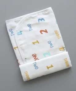 Muslin cotton Hooded Blanket  (70x70cm) - HBL1 - Numbers