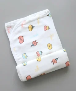 Muslin cotton Hooded Blanket (70x70cm) - HBL1 - Ice cream