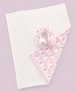 Soft Wrap/Blanket with Neck Pillow(72x94cm) - Pink Elephant - Image 3