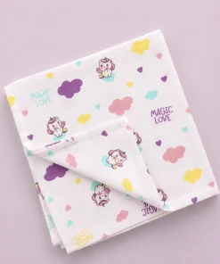 Single-Layer Muslin Swaddle (Set of 3) 100x100cm - Unicorn - Number - Hot Air Balloon - SW1 - Image 2