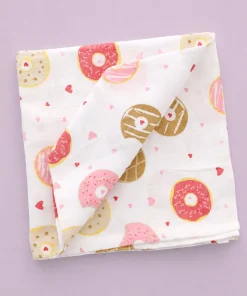 Single-Layer Muslin Swaddle (Set of 2) 100x100cm - Hey Woo Hoo - Donut - SW1 - Image 3