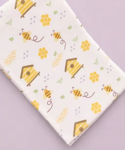 Single-Layer Muslin Swaddle (Set of 5) 100x100cm - Beer Head - Avocado - Honey Bee - Under the Sea - Woo Hoo - SW1 - Image 3