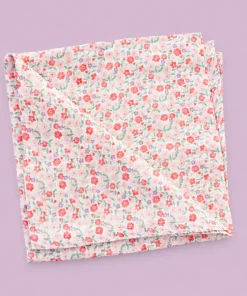 Single-Layer Muslin Swaddle (Set of 2) 100x100cm - Pink Flamingo and Pink Flowers - SW1 - Image 2