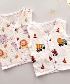 Baby Premium Crinkled Jhabla - Pack of 2 - Elephant and Lion + Vehicle - JH1