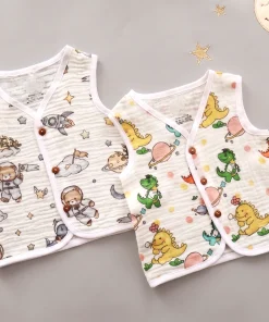 Baby Premium Crinkled Jhabla - Pack of 2 - Green and Yellow Dino + Space Bear - JH1