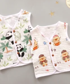 Baby Premium Crinkled Jhabla - Pack of 2 - Panda + Duck - JH1