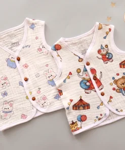 Baby Premium Crinkled Jhabla - Pack of 2 - Pink and Blue Rabbit + Circus Animals - JH1