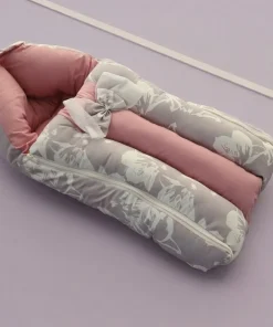 Premium Baby Carry Nest and Wrapper (62x30cm) - Lavender and White Floral - KW1