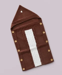 Premium Baby Sleeping Bag - Coffee Brown and Off White - SBG