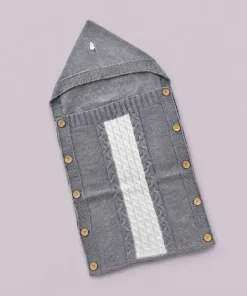 Premium Baby Sleeping Bag - Grey and Off White - SBG