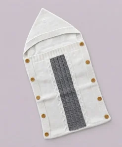 Premium Baby Sleeping Bag - Off White and Grey - SBG