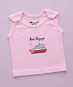 Alternative view of Premium Knitted Cotton Jhabla - Pack of 3 - Pink + Orange + Light Green - JH1