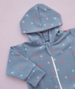 Hooded Sleeping Suit - Steal Blue with Color Star - SS1 - Image 2