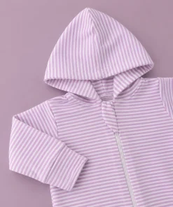 Hooded Sleeping Suit - Purple Strip - SS1 - Image 2