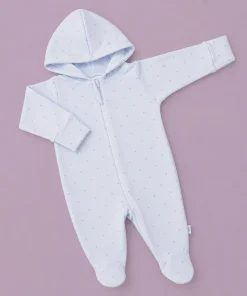 Hooded Sleeping Suit - Blue with Blue Star - SS1