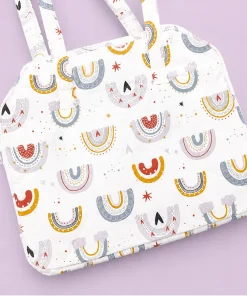 Alternative view of Cotton Mother Diaper Bag(42x42cm) - Red with Rainbow - DB1