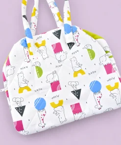 Alternative view of Cotton Mother Diaper Bag(42x42cm) - Yellow with Animals - DB1