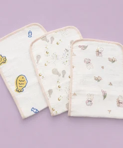 2 Layer Crinkled Muslin Burp Cloth (Pack of 3) - BP1