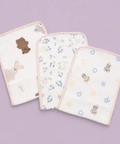 2 Layer Crinkled Muslin Burp Cloth (Pack of 3) - BP1