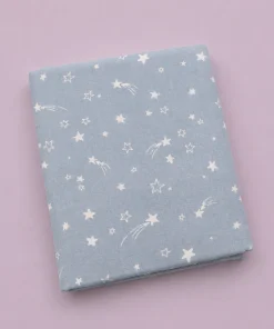 Baby Premium Cotton Hooded Cradle Cloth - Blue with White Star - CC1