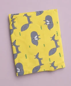 Alternative view of Nursing Gown (96x69cm) - Yellow with Gray Fox - NG1