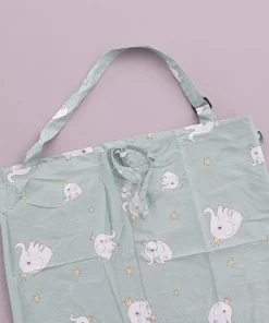 Nursing Gown (96x69cm) - Mint Green with White Elephant - NG1 - Image 3