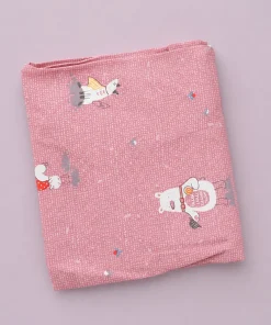 Alternative view of Nursing Gown (96x69cm) - Pink with Snow Bear and Friends - NG1