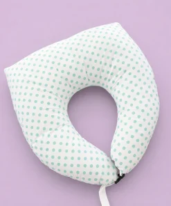 Mother Feeding Pillow - White with Green Round - MFPL