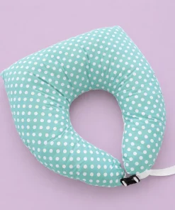 Alternative view of Mother Feeding Pillow - White with Green Round - MFPL