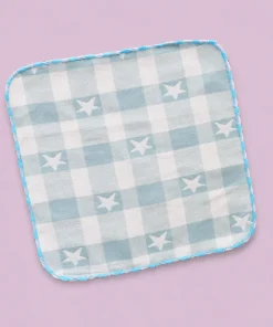 Alternative view of Cotton Face Towel 25x25cm (Set of 3)  - Star Print Pink , Blue , Green - FT1