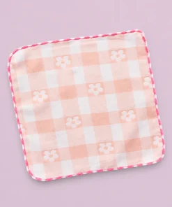 Alternative view of Cotton Face Towel 25x25cm (Set of 6)  - Flower with Star Print Pink , Blue , Green - FT1