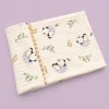 Soft Cotton Baby Blanket - Cream with Panda - BL1