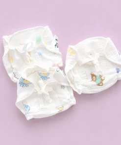 Multi Layer Organic Muslin Crepe Nappy(Pack of 3) - Alphabets, Rabbit and Stella Lon - NP01